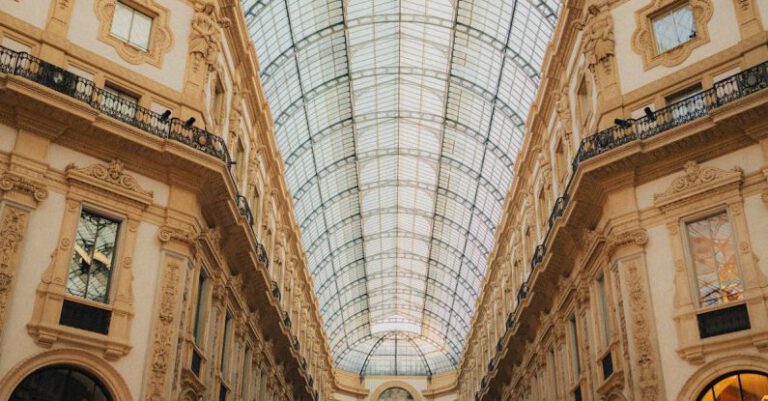 Luxury Brands - The inside of a building with a glass roof