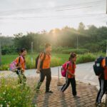 Boarding Schools - Group of Teenagers with Backpacks Boarding a School Bus