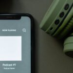 Tech Podcasts - A Podcast Music Playing on a Smartphone