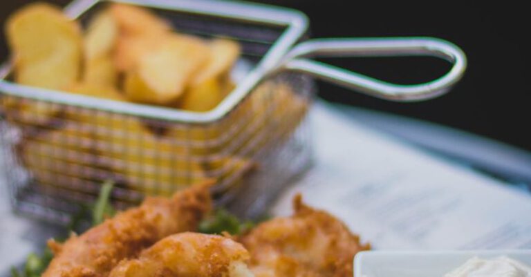 Fish And Chips - Fired Meat Beside Sliced Lemon